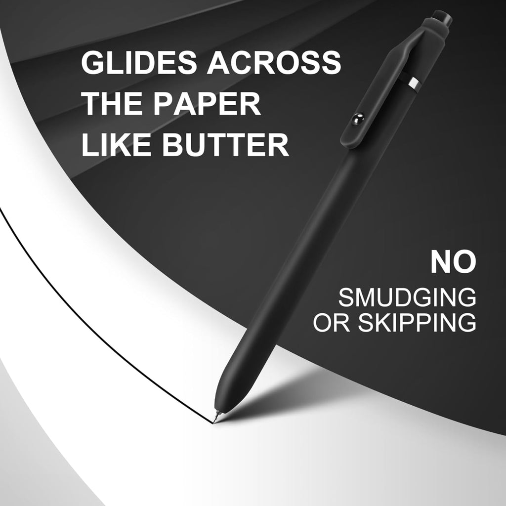 thinkor Pink Gel Pens Black Ink, 7 Pcs 0.5mm Quick Dry Fine Point Smooth Writing Pens, Cute Office School Supplies Gifts for Women Student