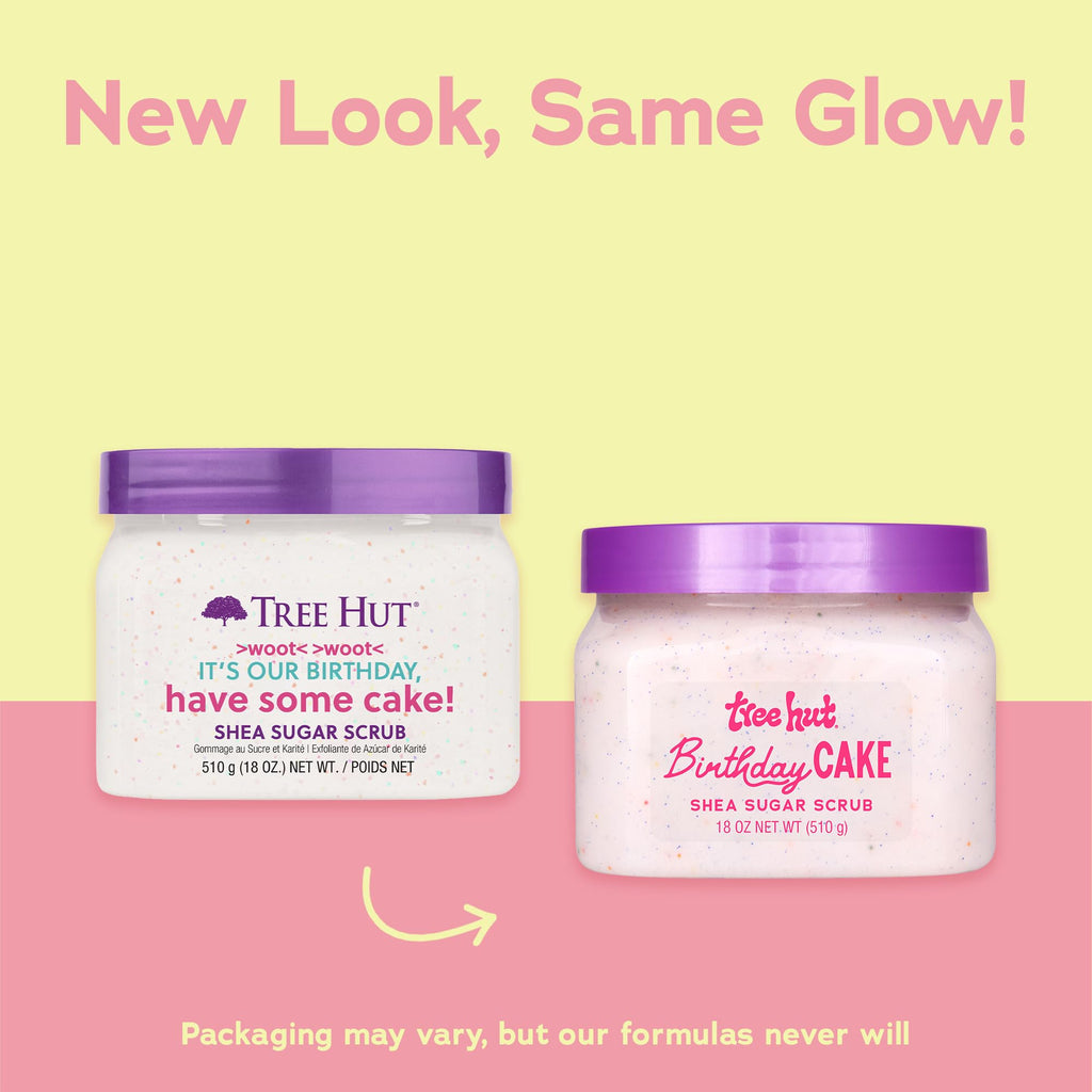 Tree Hut Pink Hibiscus Shea Sugar Scrub, Exfoliating, Hydrating & Moisturizing Body Scrub with Shea Butter & Nourishing Essential Oils, Smooth & Soften Skin, 18 oz