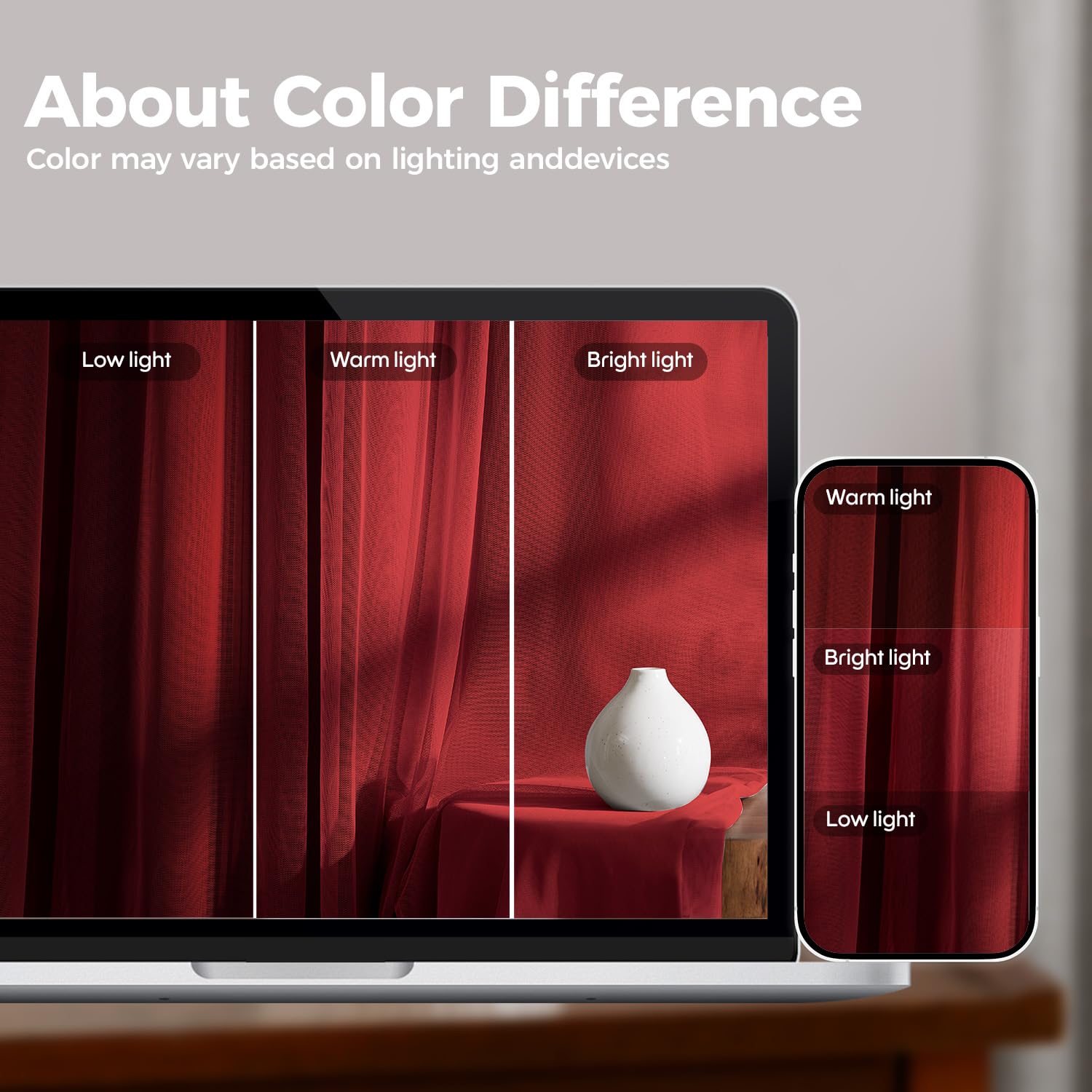 100% Blackout Curtains for Bedroom, Double Layer Pink Curtains, Black Out Curtain 84 inch Long with Sheer Overlay for Living Room, Room Darkening Window Drapes with Grommet, 52" W x 84" L