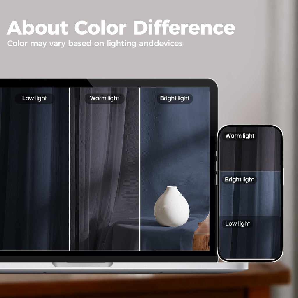 100% Blackout Curtains for Bedroom, Double Layer Pink Curtains, Black Out Curtain 84 inch Long with Sheer Overlay for Living Room, Room Darkening Window Drapes with Grommet, 52" W x 84" L