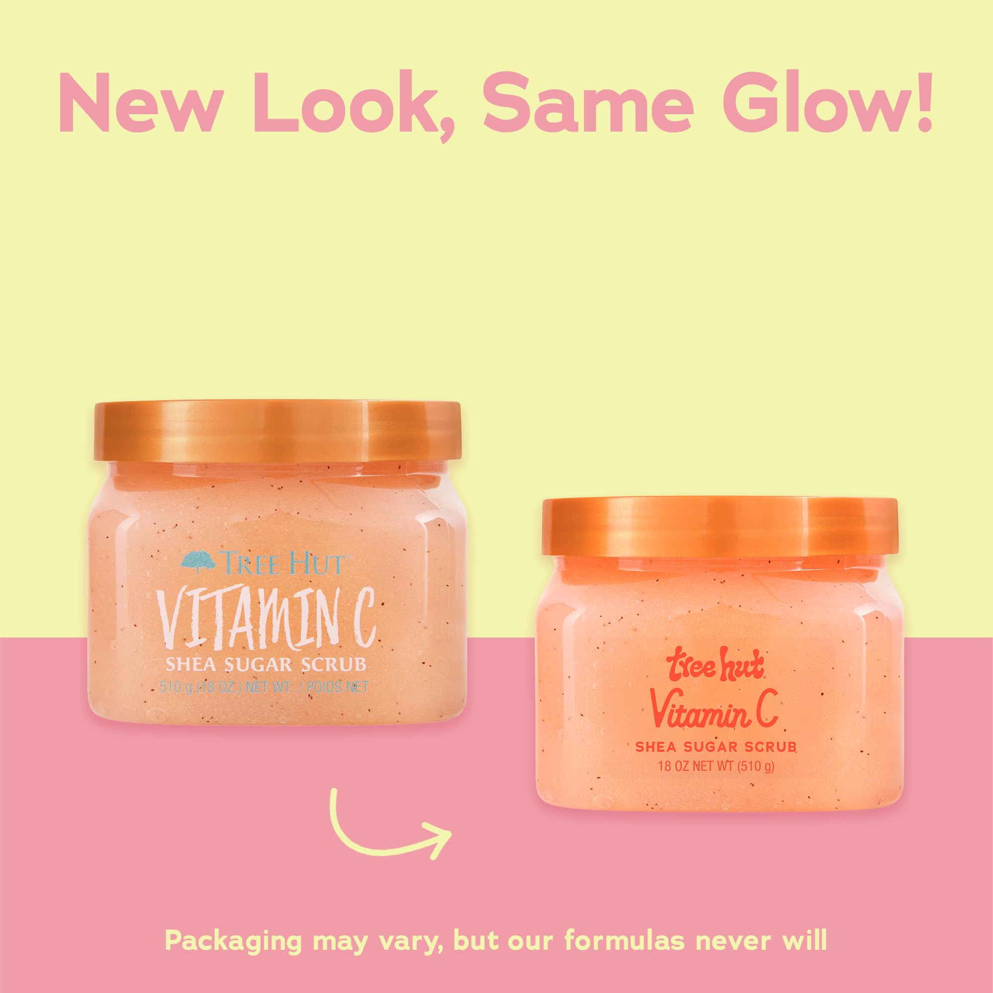 Tree Hut Pink Hibiscus Shea Sugar Scrub, Exfoliating, Hydrating & Moisturizing Body Scrub with Shea Butter & Nourishing Essential Oils, Smooth & Soften Skin, 18 oz