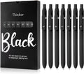 thinkor Pink Gel Pens Black Ink, 7 Pcs 0.5mm Quick Dry Fine Point Smooth Writing Pens, Cute Office School Supplies Gifts for Women Student