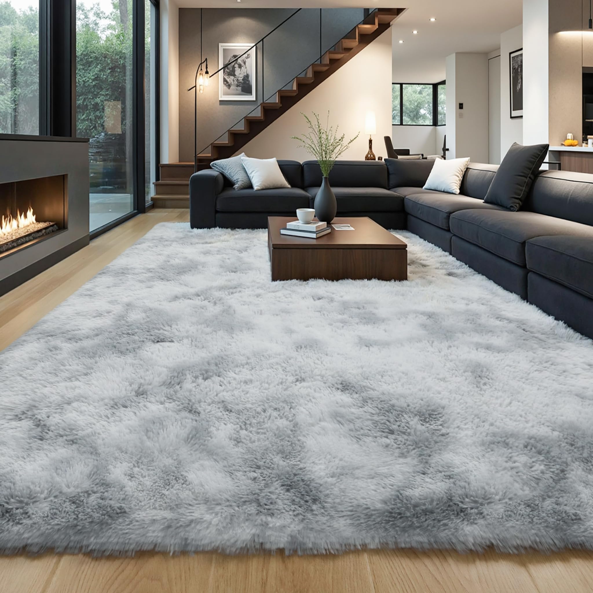 Pink Fluffy 4x6 Area Rugs for Bedoom Girls, Soft Washable Fuzzy Furry Shag Rug for Kids Room, Nursery, Dorm Decor, Cute Plush Carpet for Baby Toddler