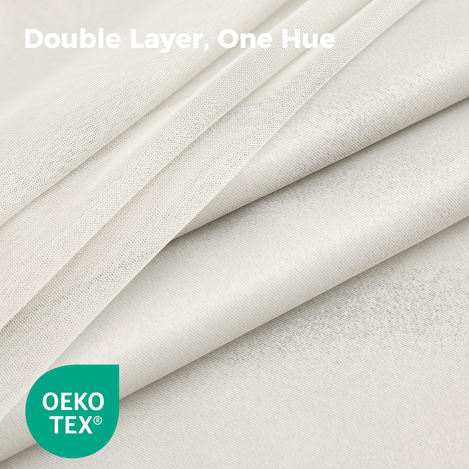 100% Blackout Curtains for Bedroom, Double Layer Pink Curtains, Black Out Curtain 84 inch Long with Sheer Overlay for Living Room, Room Darkening Window Drapes with Grommet, 52" W x 84" L