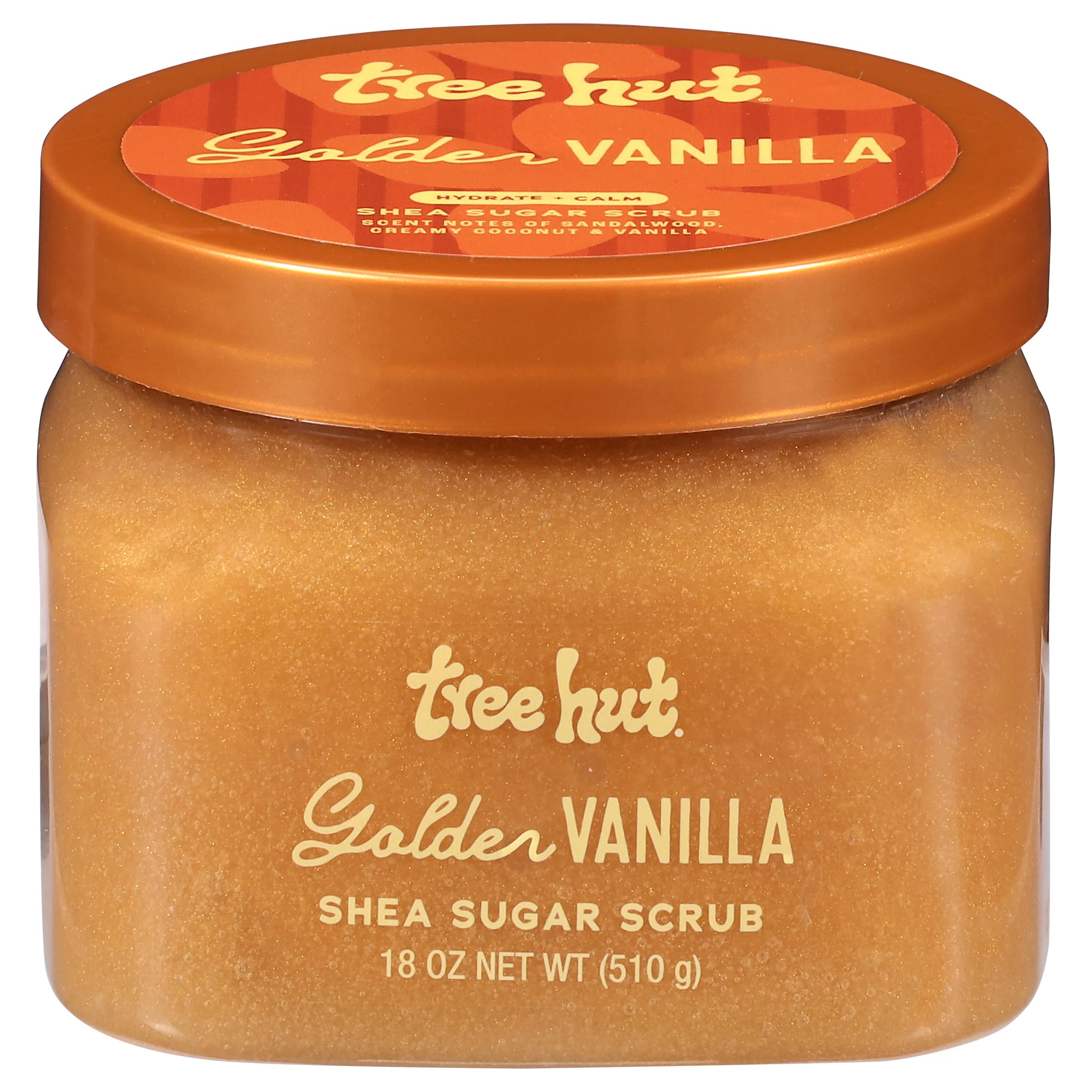 Tree Hut Pink Hibiscus Shea Sugar Scrub, Exfoliating, Hydrating & Moisturizing Body Scrub with Shea Butter & Nourishing Essential Oils, Smooth & Soften Skin, 18 oz